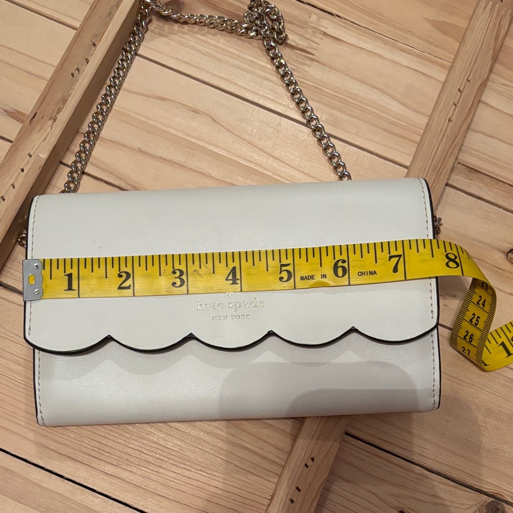 Kate Spade Cream Clutch with Gold Chain - Picture 9 of 10